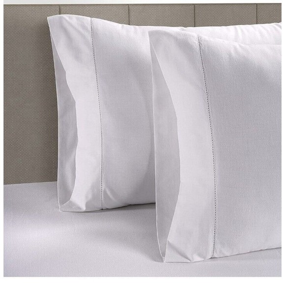 COPY - LANE LINEN 100% Organic Cotton, Set of 2 Standard White Pillow Cases - Picture 3 of 5